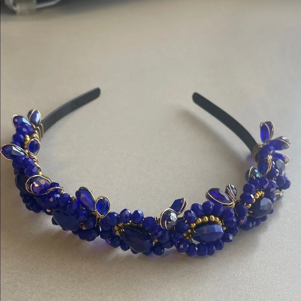 Embellished‎ Blue Crystal Headband